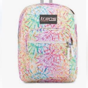 Trans by JanSport 17″ Supermax Backpack – Tie Dizzle White NWT